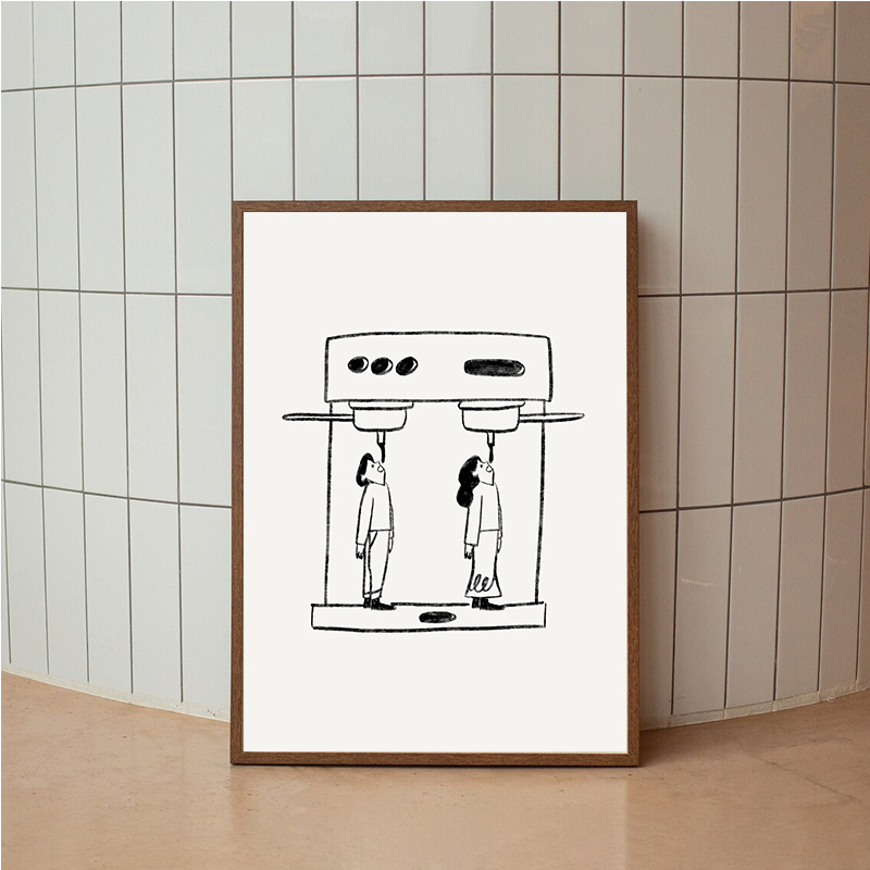Coffee Tea Poster - Affiche murale abstraite avec motifs de