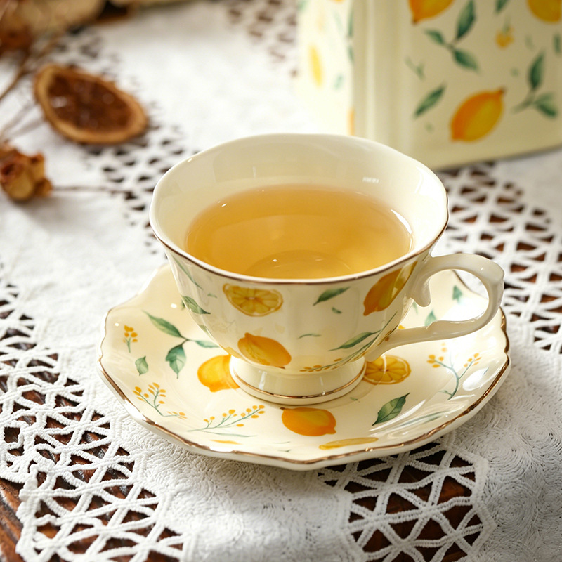 Lemon Tea Coffee - Tasse à café et soucoupe en