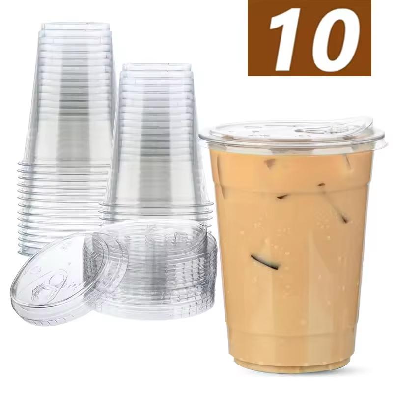 Lemon Tea Coffee - 10 gobelets jetables en plastique PET