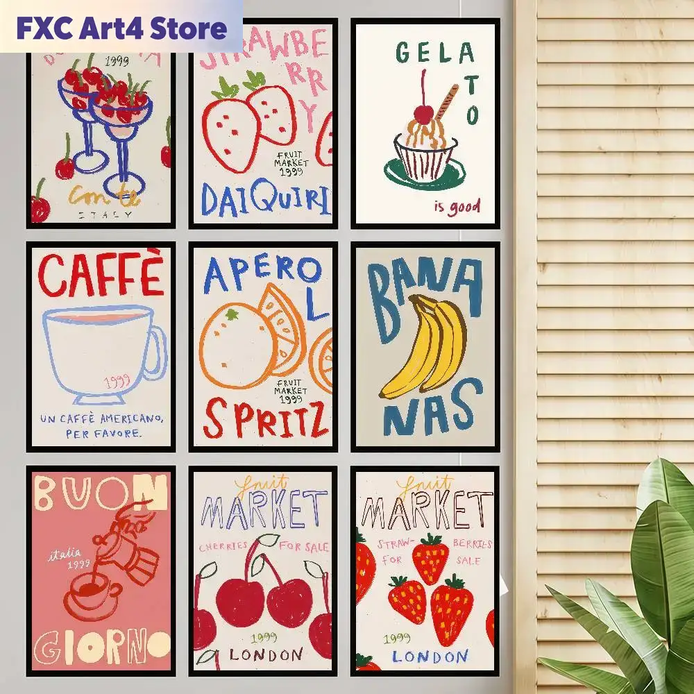 Coffee Tea Poster - Affiches vintage classiques sans cadre, thème