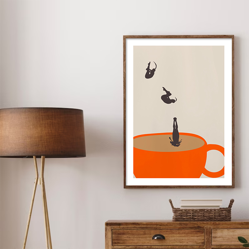 Coffee Tea Poster - Toile d'Art Mural de Méditation de
