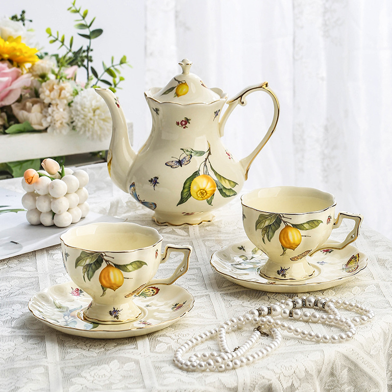 Lemon Tea Coffee - Service à thé de style campagnard