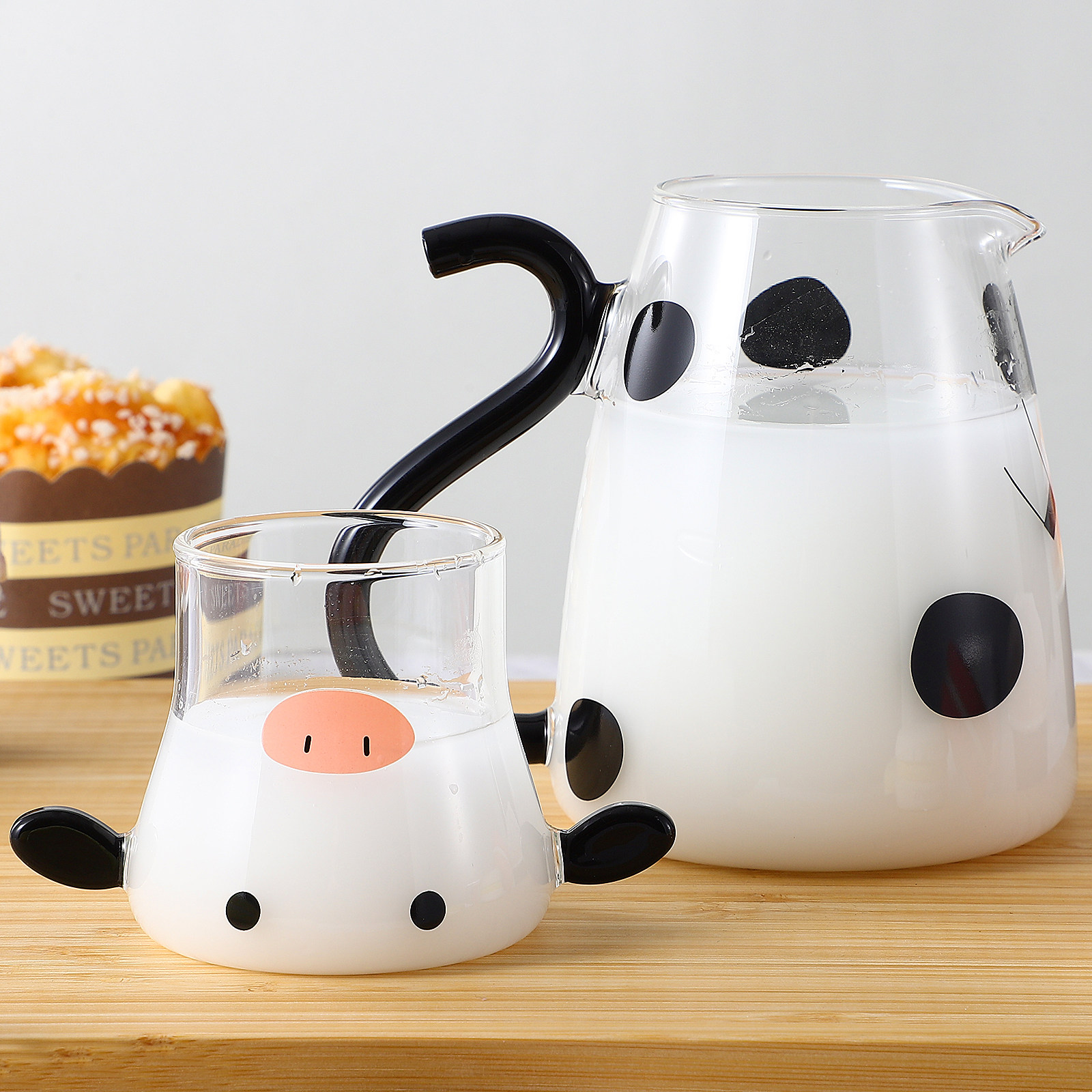 Dispenser Coffee And Tea - Bouilloire en verre avec tasse, motif