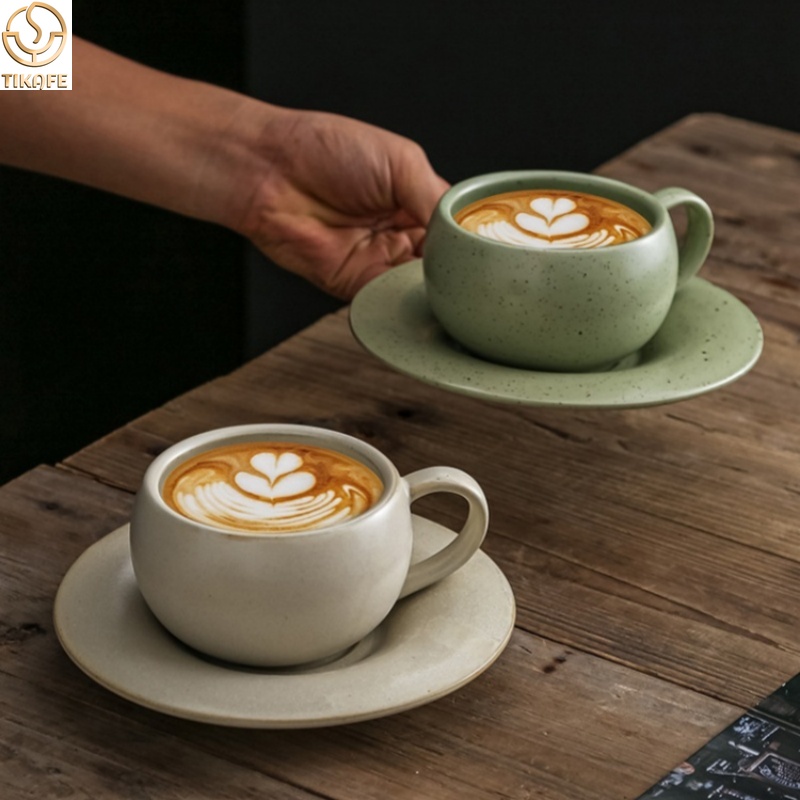 Espresso Cup Saucer - Tasse à café en céramique vintage