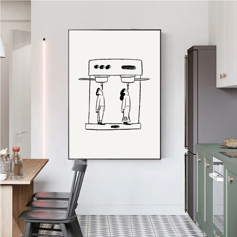 Affiche murale abstraite avec  - Coffee Tea Poster avis et prix