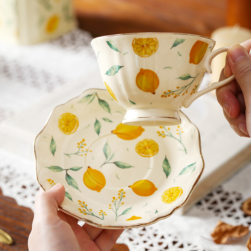Tasse à café et soucoupe en cé - Lemon Tea Coffee avis et prix