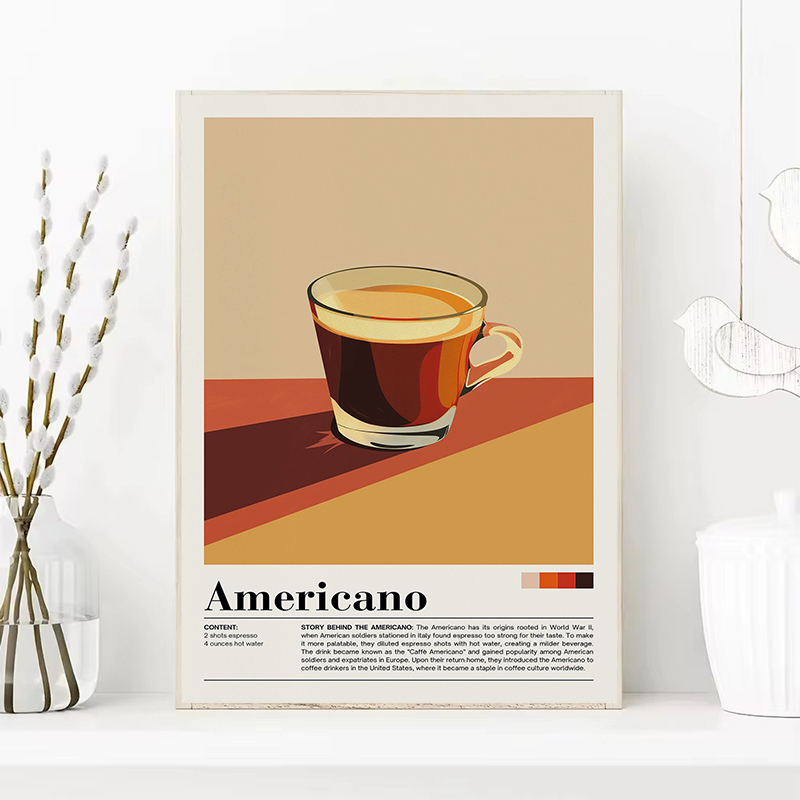Affiches de boissons de café v - Coffee Tea Poster avis et prix
