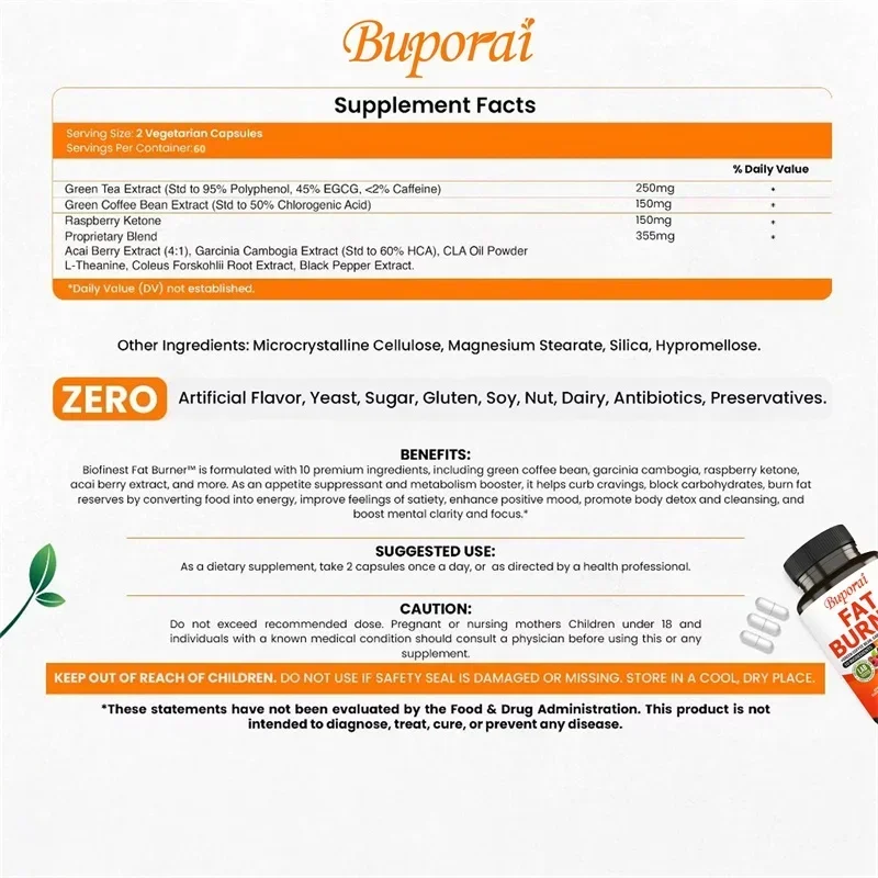 Capsules de brûleur de graisse - Coffee Tea Weight Loss avis et prix