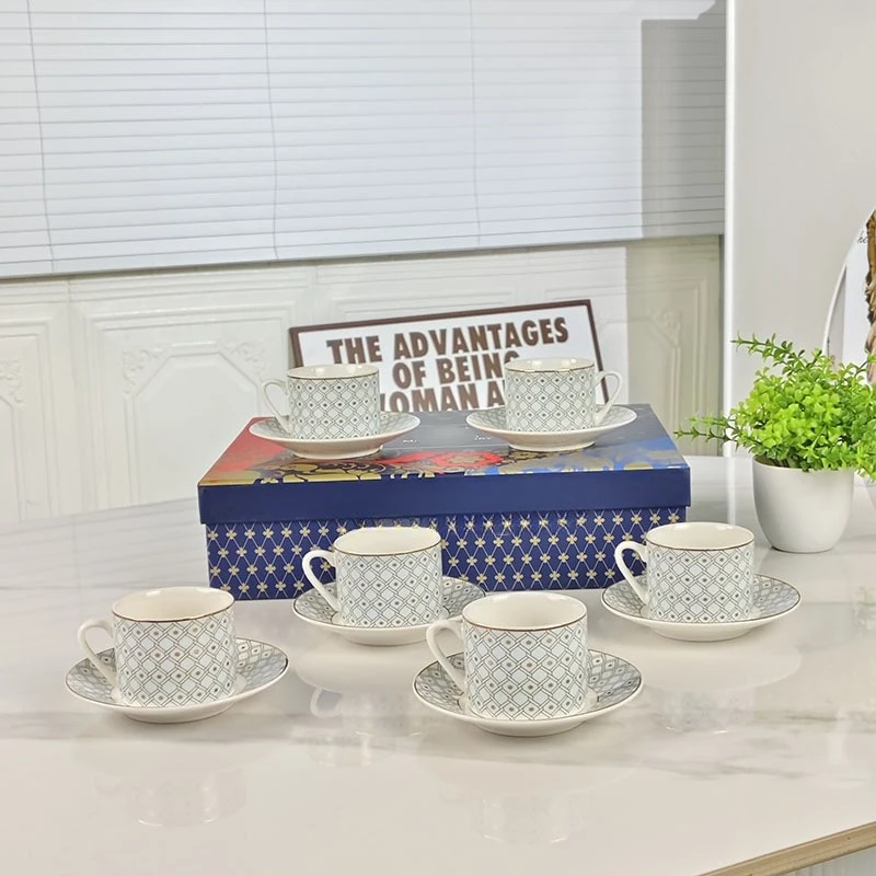Ensemble de 12 tasses et souco - Espresso Cup Saucer avis et prix