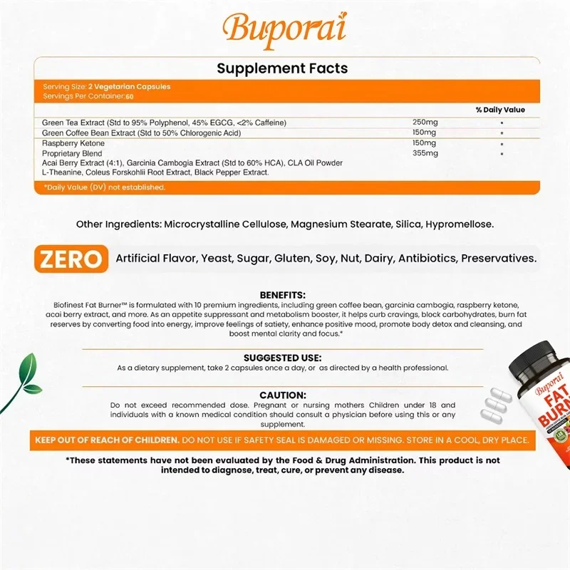 Capsules de brûleur de graisse - Coffee Tea Weight Loss avis et prix