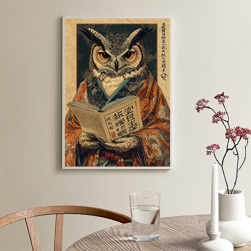 Rétro japonais grenouille bois - Coffee Tea Poster avis et prix