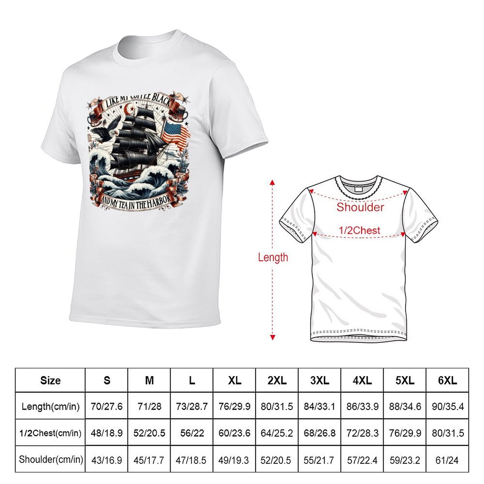 T-shirt en coton à manches cou - Coffee Tea Like avis et prix