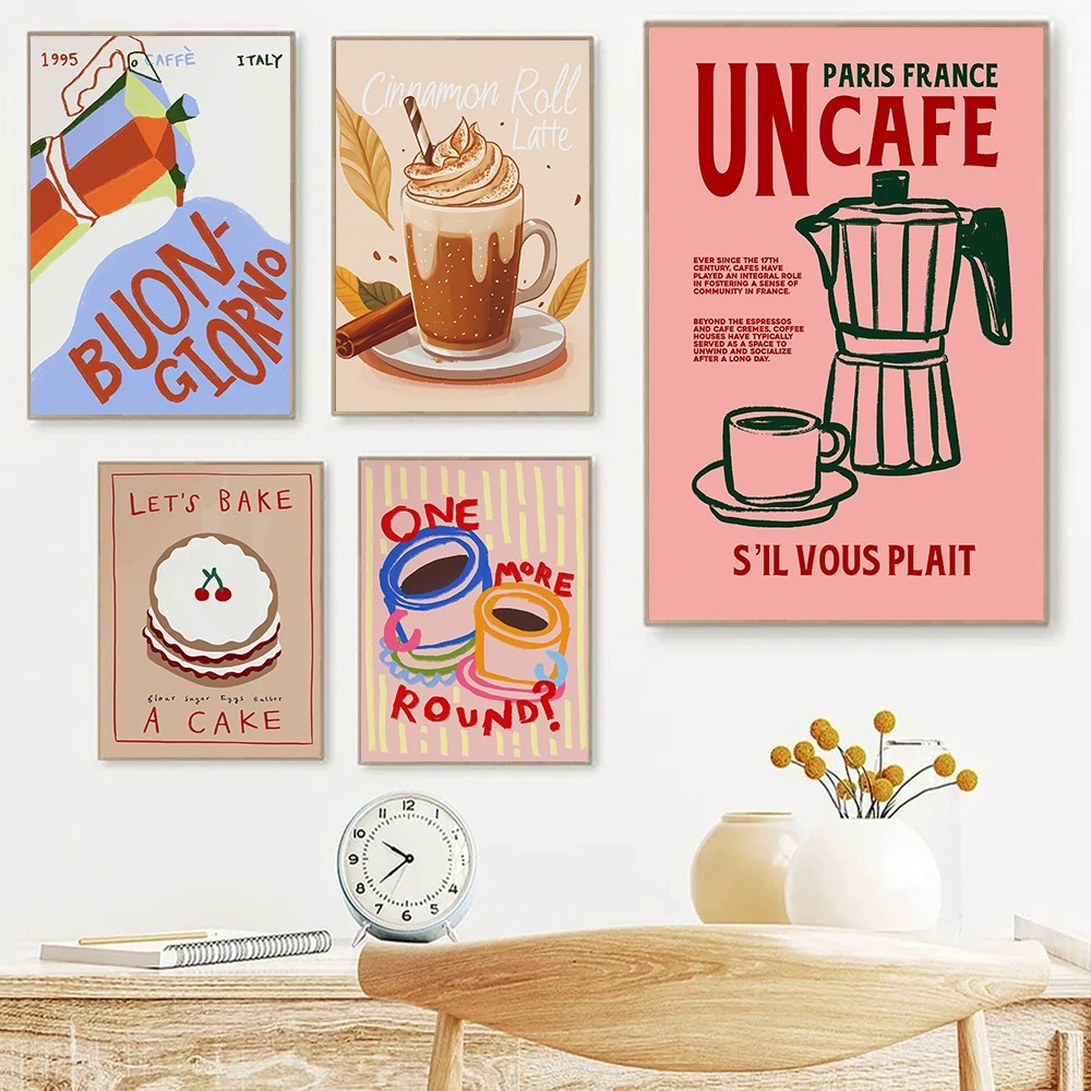 Café après-midi thé Croissant  - Coffee Tea Poster avis et prix