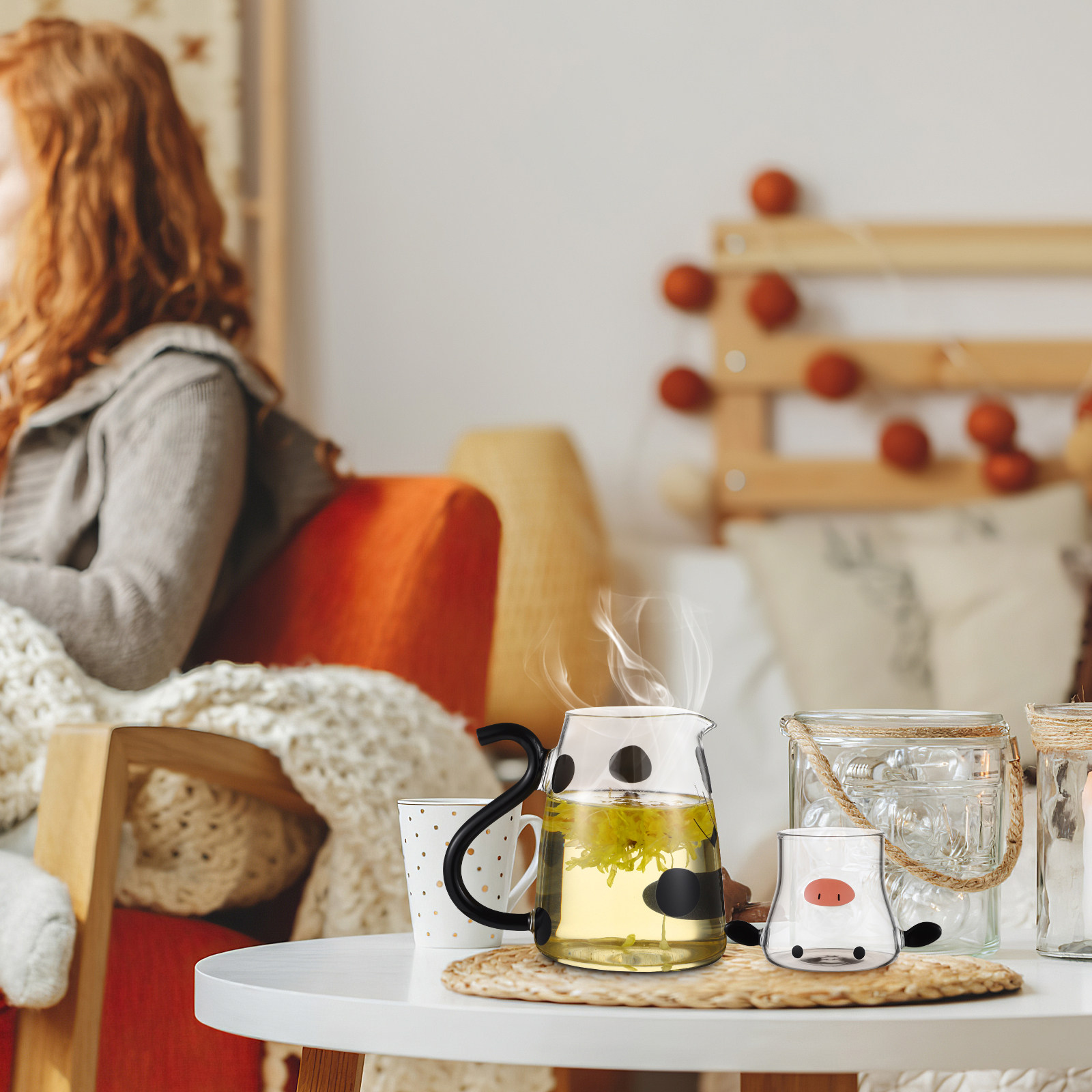 Bouilloire en verre avec tasse - Dispenser Coffee And Tea avis et prix
