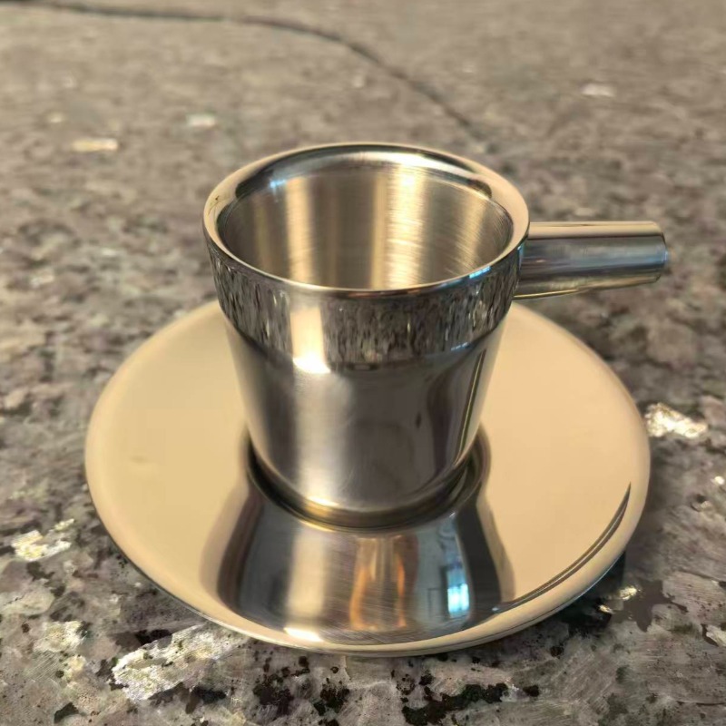 Lot de 2 tasses à café en acie - Espresso Cup Saucer avis et prix