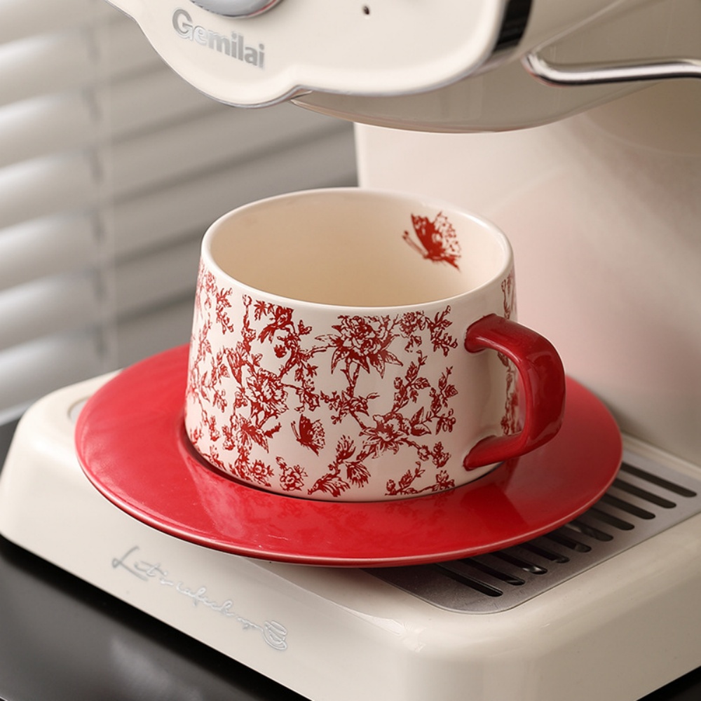 Tasse à café à motif de fleurs - Espresso Cup Saucer avis et prix