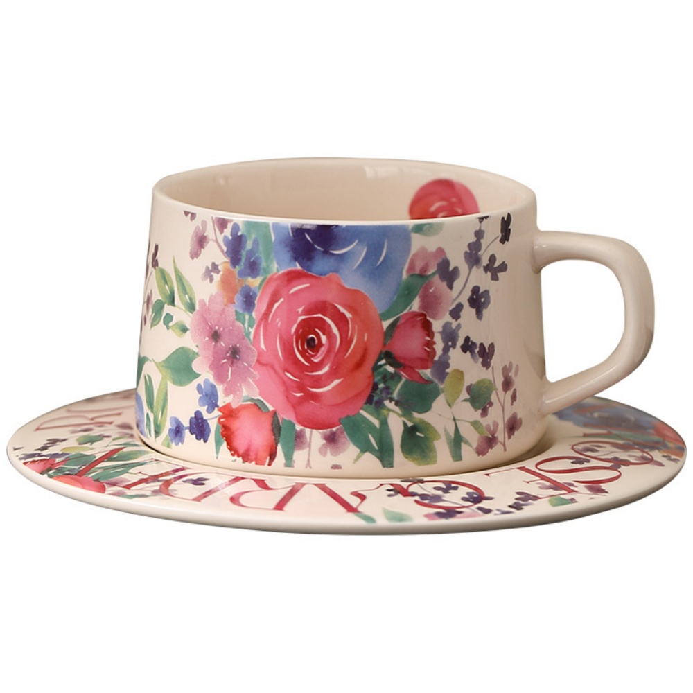 Tasse à café à motif de fleurs - Espresso Cup Saucer avis et prix